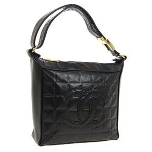 CHANEL Choco Bar CC Logos Shoulder Bag 6861218 Pur